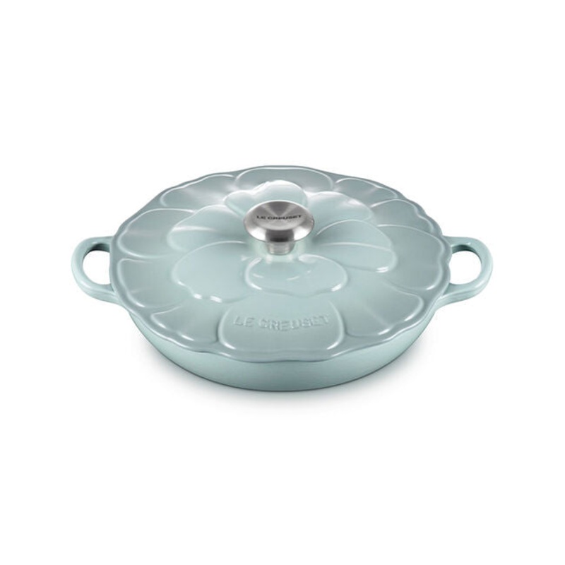 Le Creuset Signature Petal Braiser – Sea Salt