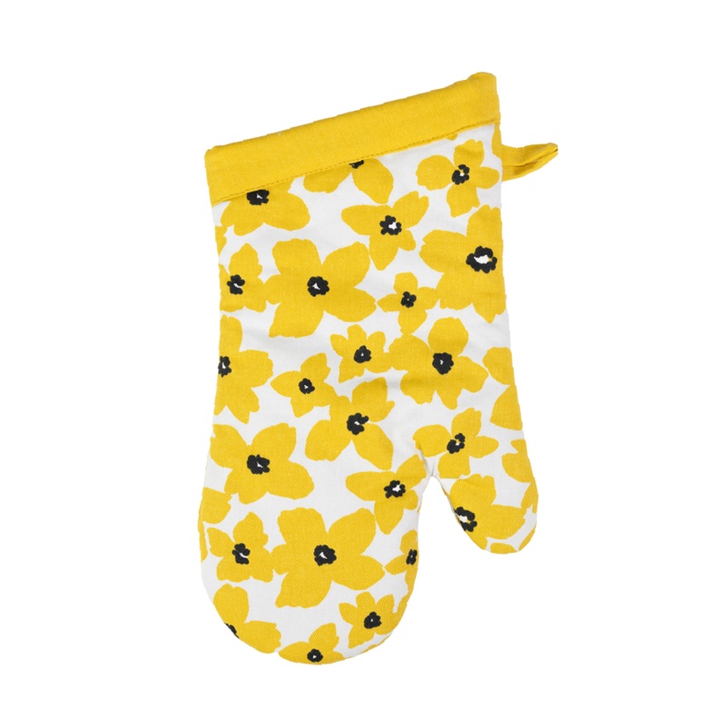 MU Kitchen Buttercup Floral Designer Oven Mitts