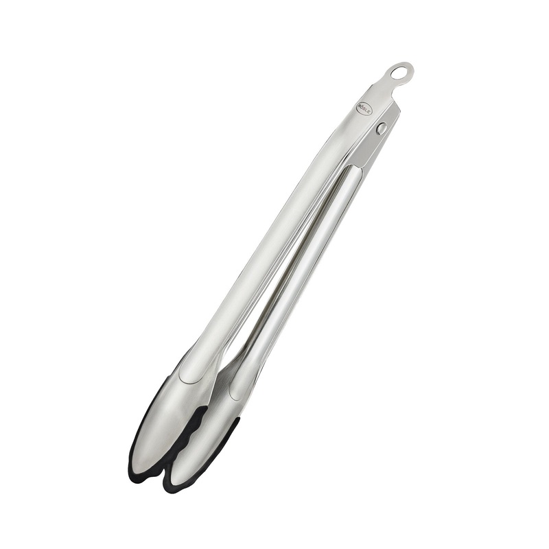 Rosle 9.1-Inch Stainless Steel & Silicone Locking Tongs