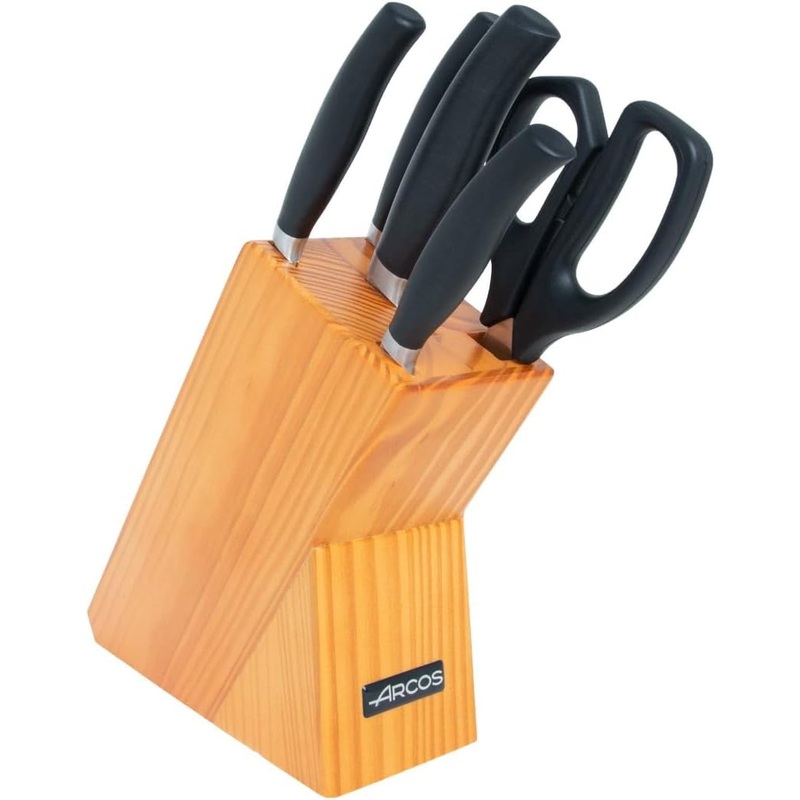 Arcos Clara Series – 5 Pc. Knife Block Set, Includes Kitchen Scissors