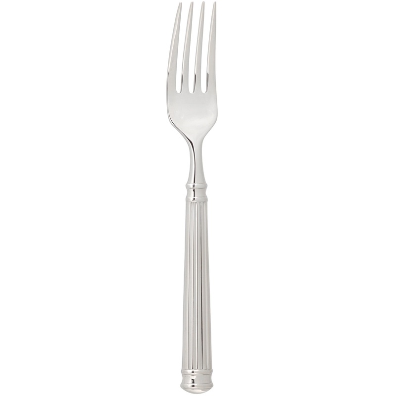 Chef & Sommelier FL201 Fluted 8 1/8″ 18/10 Stainless Steel Extra Heavy Weight Dinner Fork by Arc Cardinal – 12/Pack