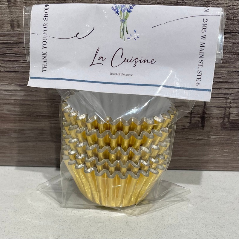 Mini Muffin Liners, Gold