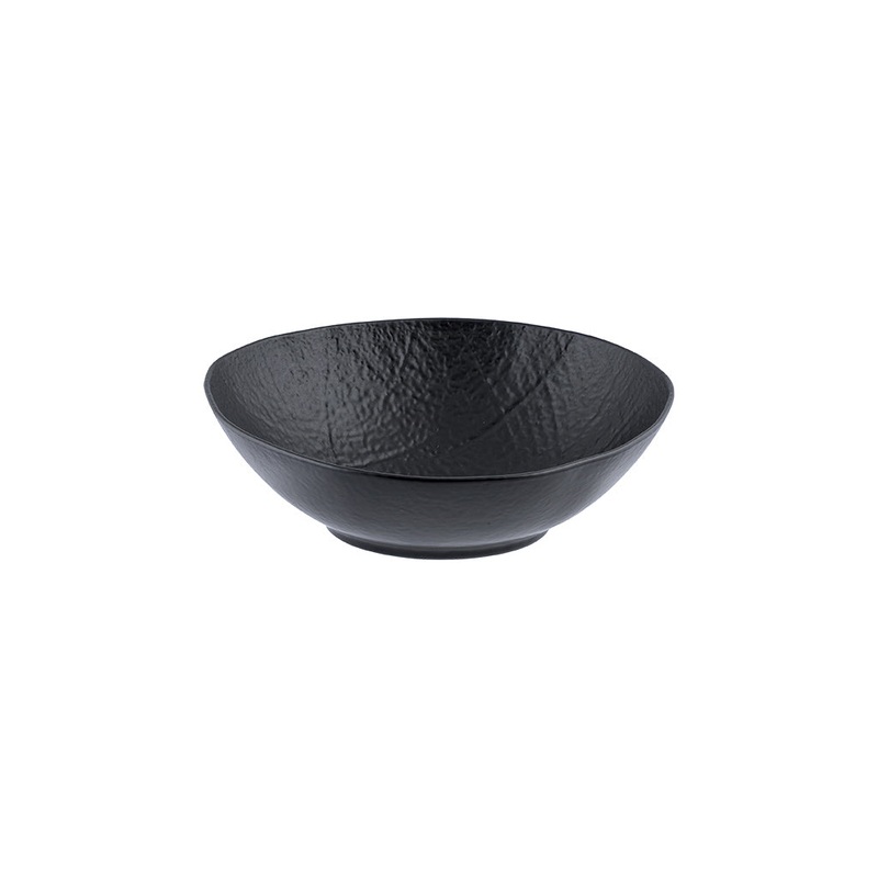 Shade dia.7.5″ h:2.5″ 24 oz. Round Black Porcelain Bowl
