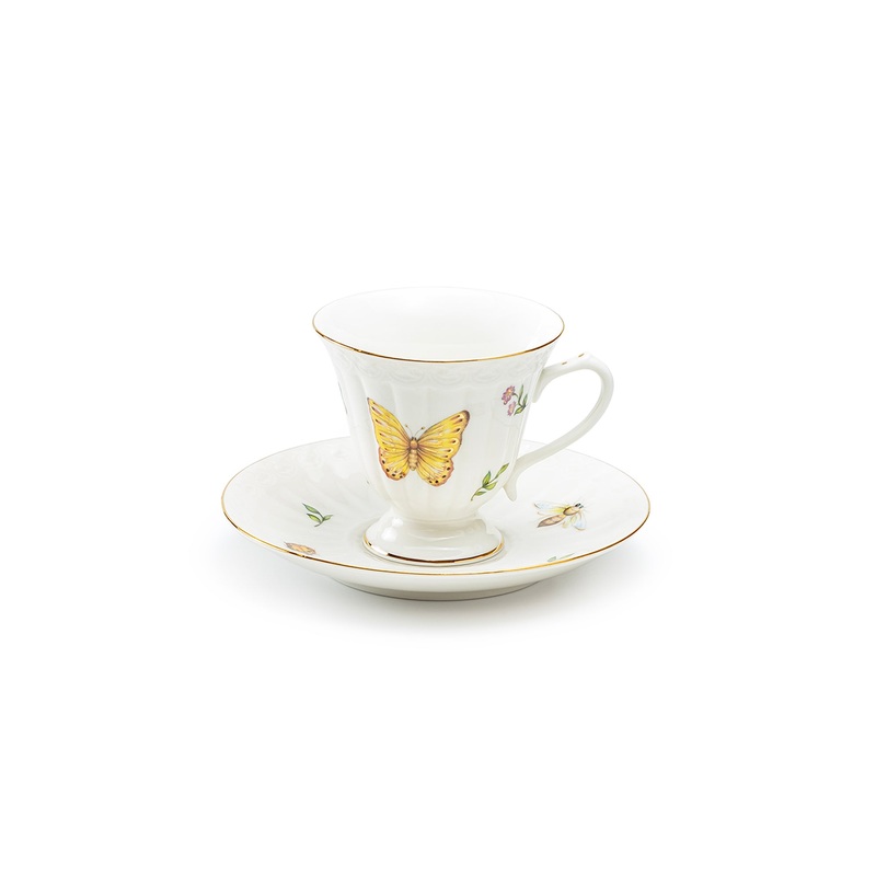 Summer Garden Fine Porcelain Tea Cup and Saucer