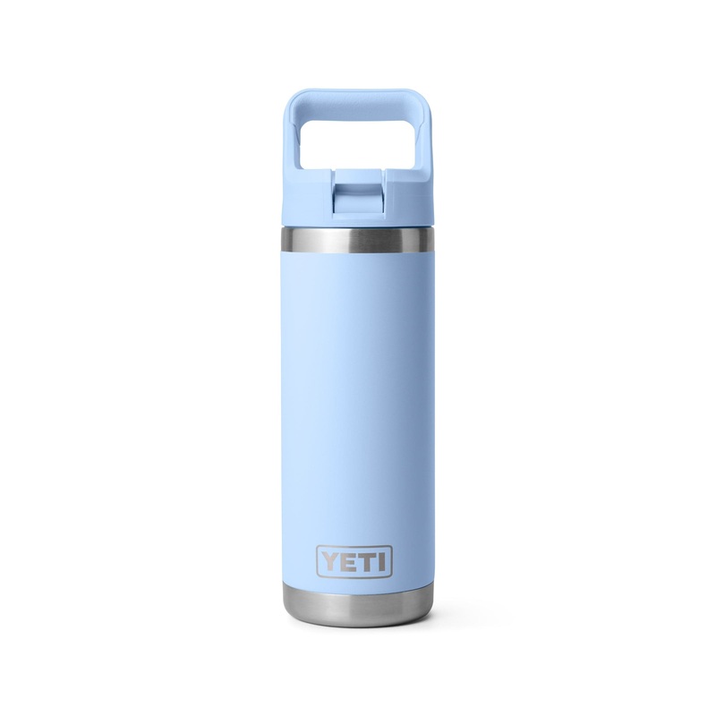 YETI Rambler 18 oz Bottle with Straw Cap – Big Sky Blue