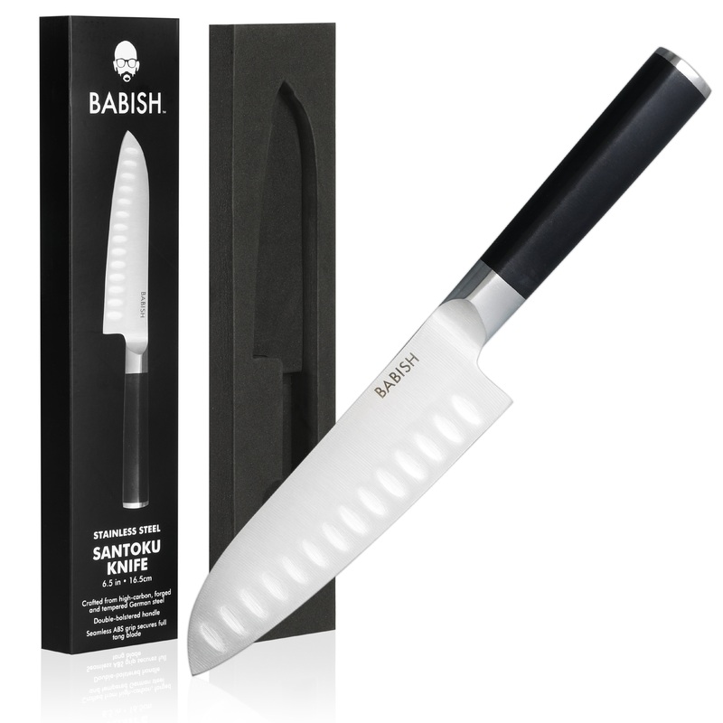 Babish High-Carbon 1.4116 German Steel 6.5″ Santoku Knife