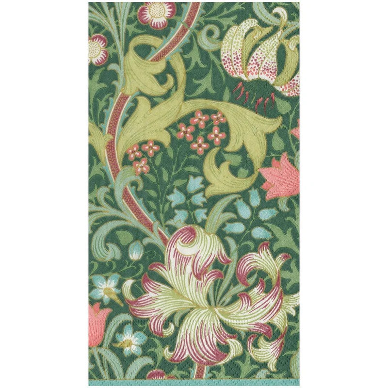 Caspari Golden Lily Forest Guest Towel Napkins – 15 Per Package