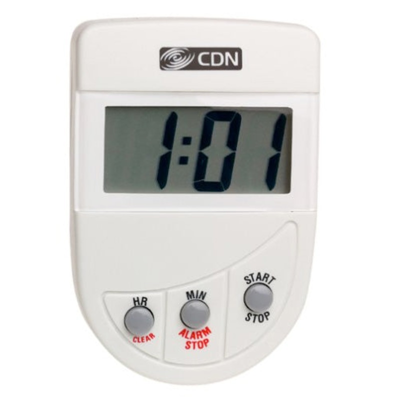 CDN Loud Alarm Digital Kitchen Timer, White