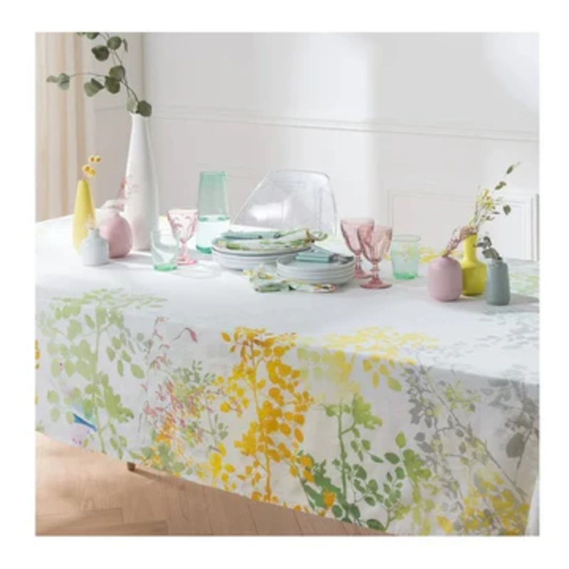 Garnier Thiebaut Canopee Blanc Tablecloth 61×102