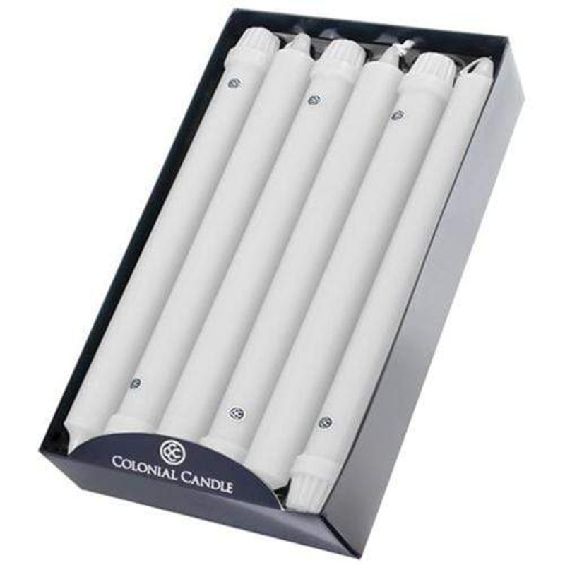 Colonial Candle Classic Taper 10in – White