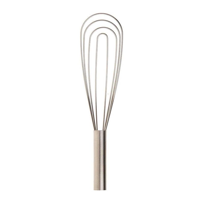 Flat Roux Whisk 12 inch Heavy Gauge