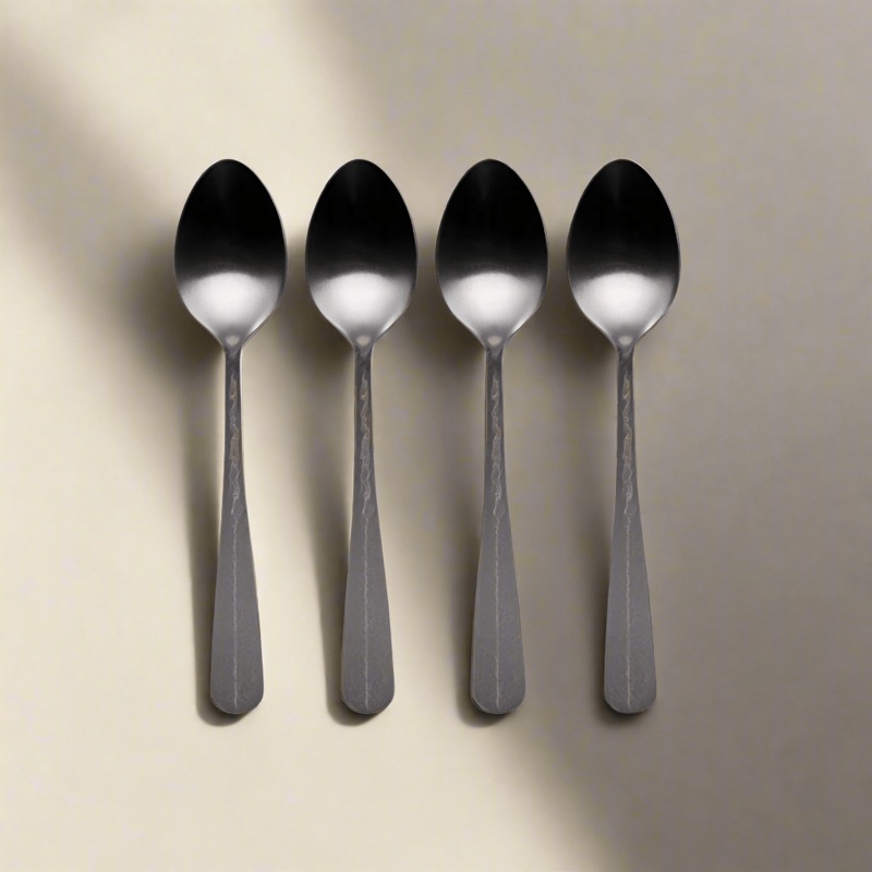 Sable Black Set of 4 Mini Coffee Spoons