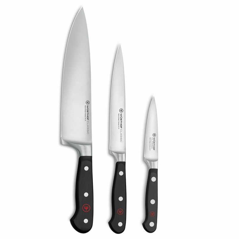 Wusthof Classic – 3 Pc. Chefs Knife Set- Personalized Engraving Available