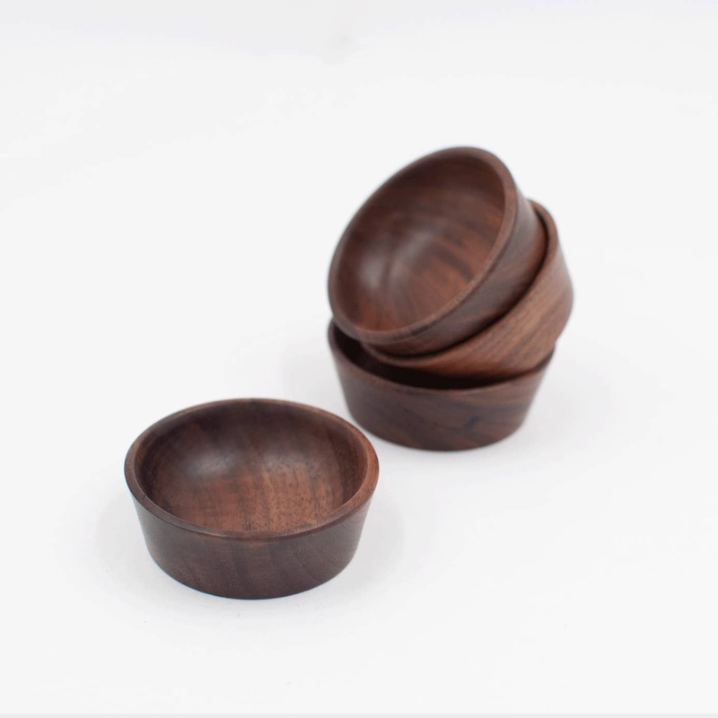2″ Walnut Wood Small Condiment Cup
