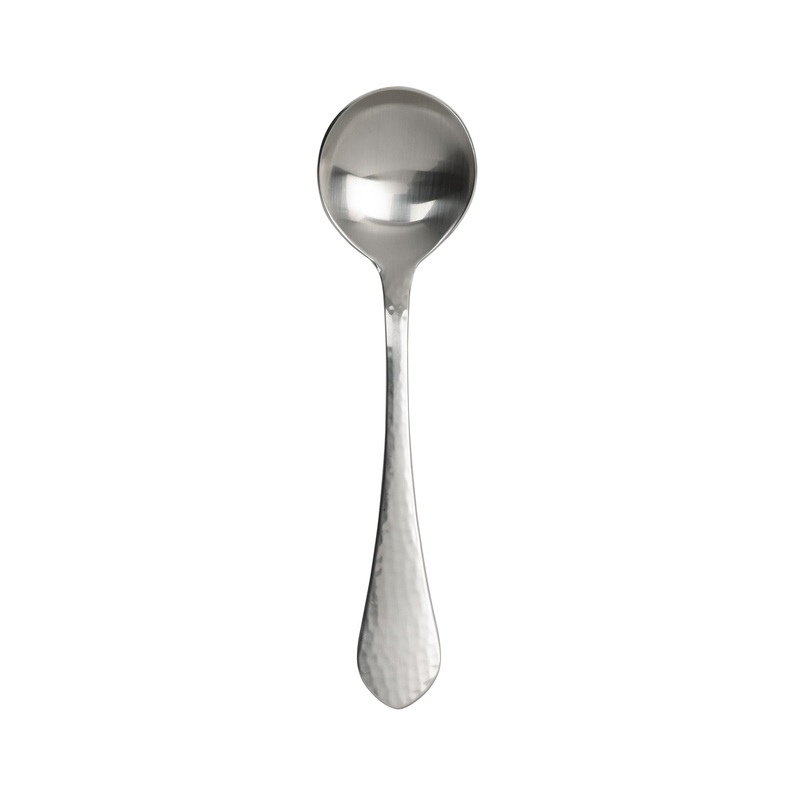Arcoroc FM609 Stone Satin 6 7/8″ 18/10 Extra Heavy Weight Stainless Steel Soup Spoon by Arc Cardinal – 12/Pack