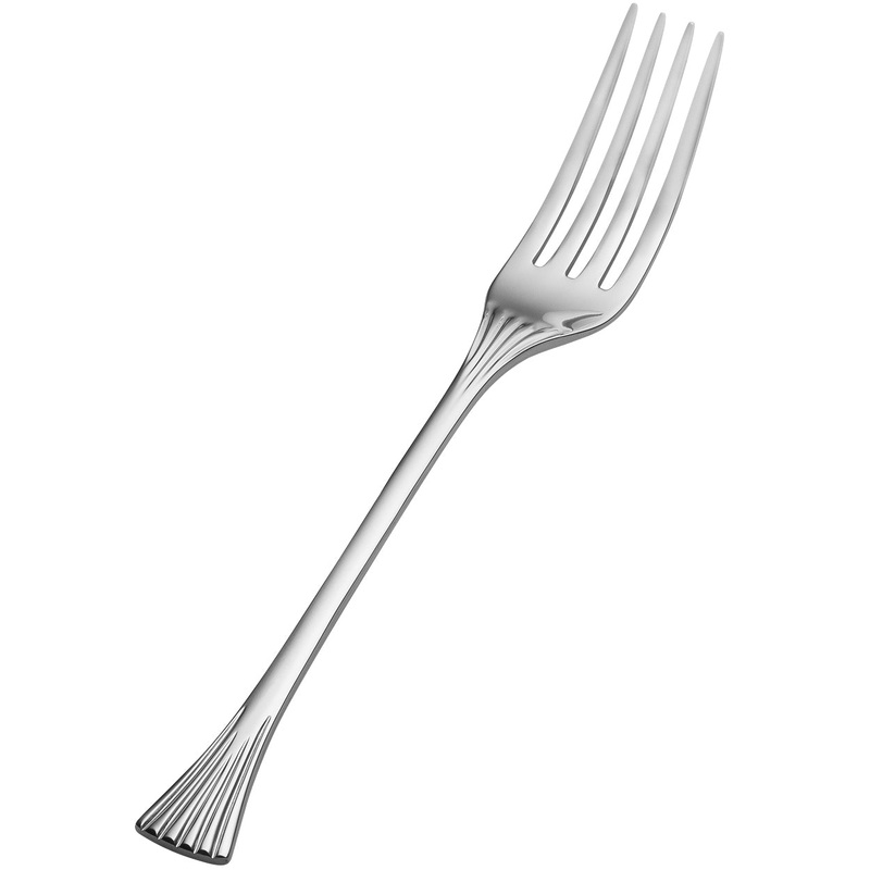 Bon Chef S2805 Mimosa 7 5/16″ 18/10 Stainless Steel Extra Heavy Weight Dinner Fork – 12/Pack