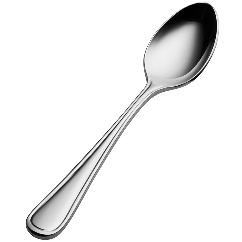Bon Chef SBS316 Tuscany 4 5/8″ 18/0 Extra Heavy Weight Bonsteel Demitasse Spoon – 12/Pack