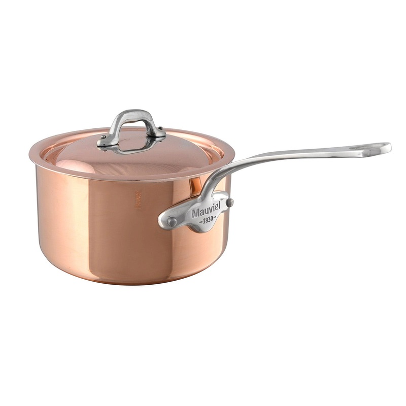 Mauviel M’Heritage M’150s 1.2 qt. Saucepan & Lid Cast Stainless Handle