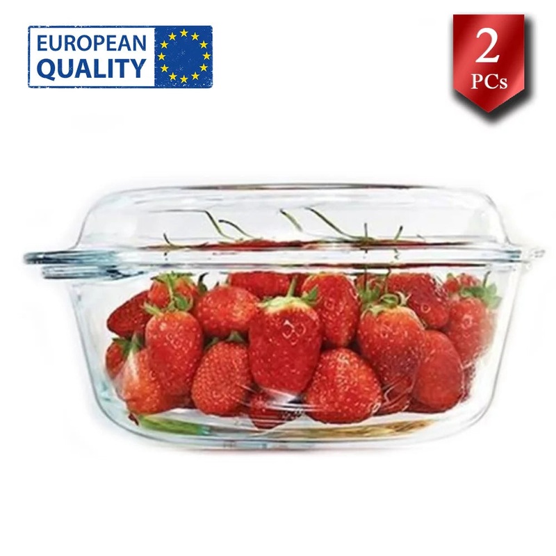 Pasabahce Glass Casserole with Lid- Round Baking Dish, Oven Safe