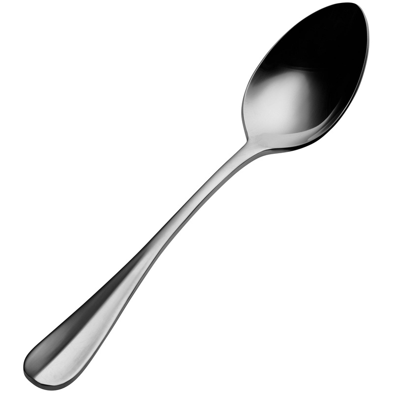 Bon Chef S1103 Chambers 7 3/8″ 18/10 Stainless Steel Soup / Dessert Spoon – 12/Pack