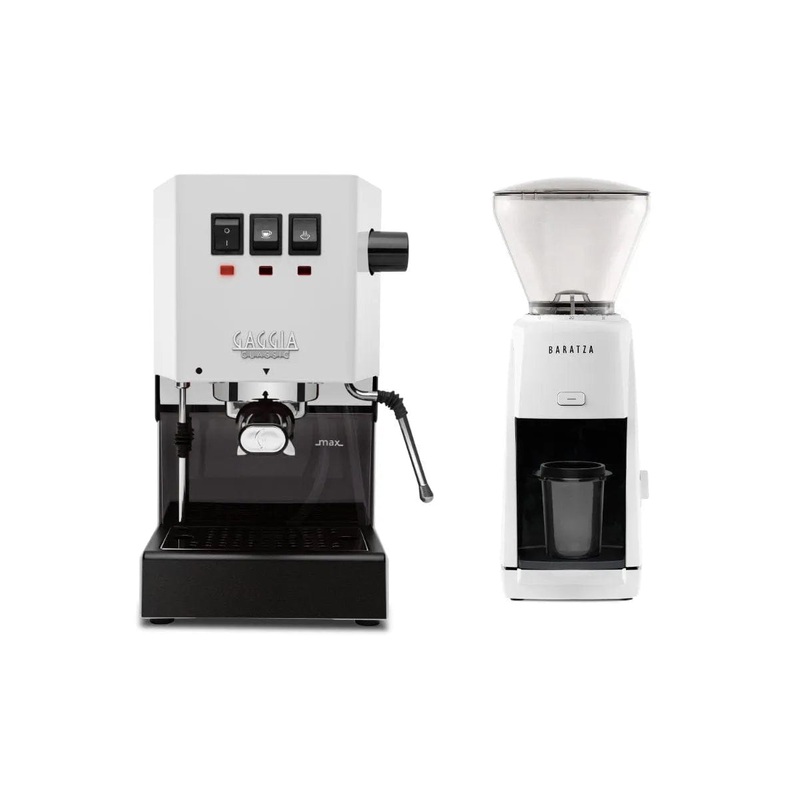 Gaggia Classic E24 White & Baratza Encore ESP Grinder Bundle