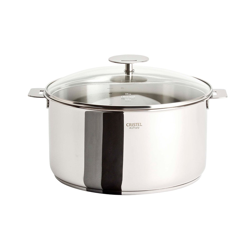 Cristel Casteline Removable Handle – 6 Qt. Stew Pan w/Lid