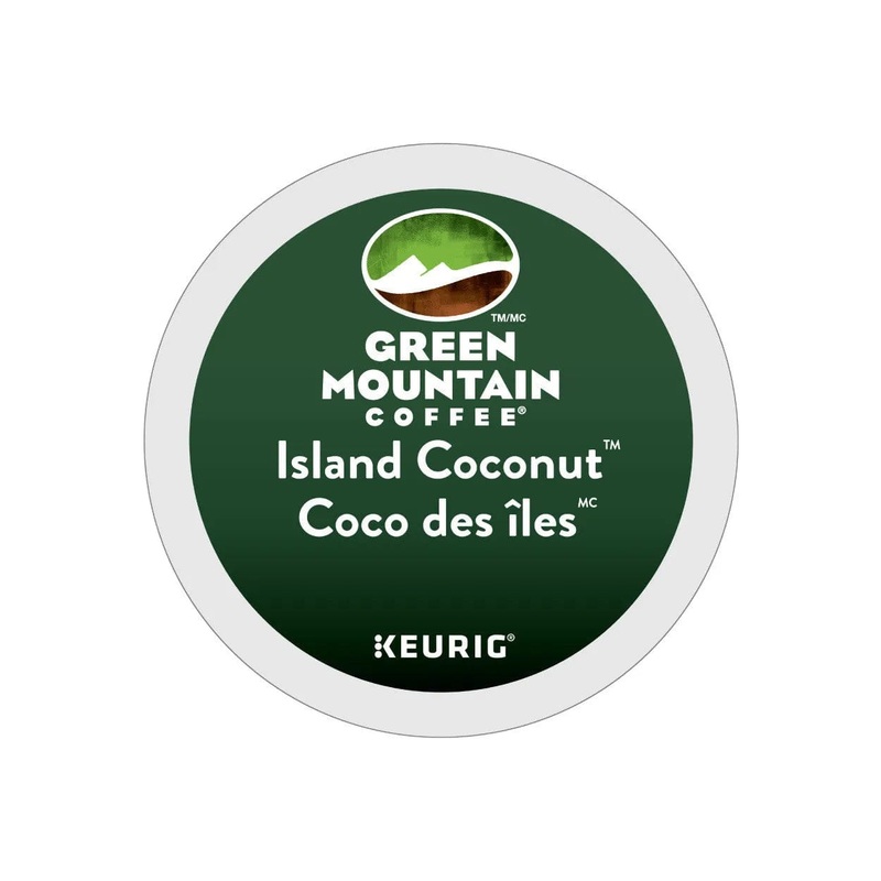 Green Mountain Island Coconut K-Cup Recyclable Pods (Box of 24)