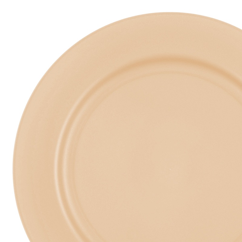 Matte Bright Yellow Round Disposable Plastic Dinner Plates (10″)