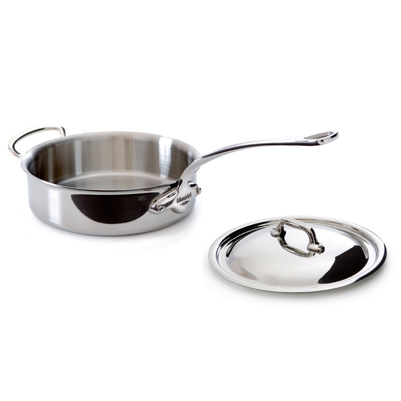 Mauviel M’Cook 3.2 qt. Stainless Steel Saute Pan & Lid