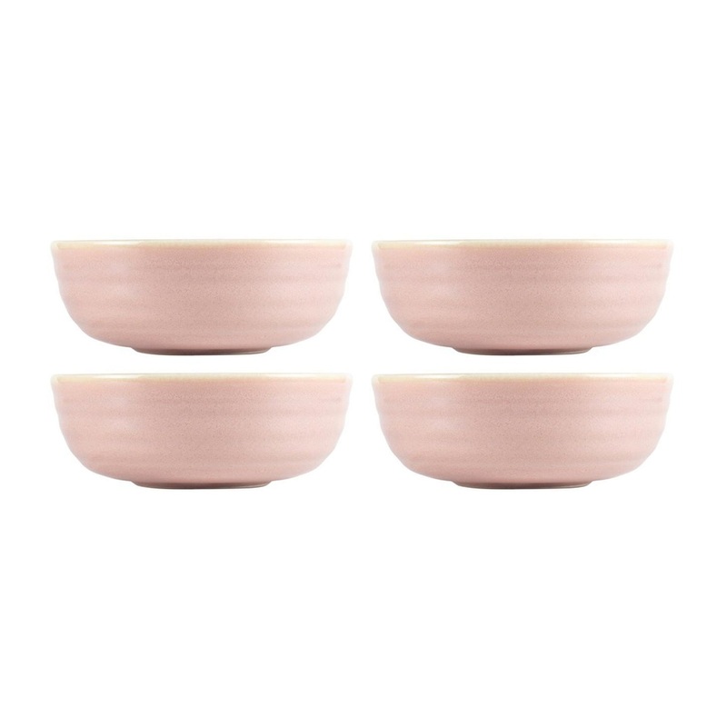 Pink Pott dia.5.75″ h:2″ 16 oz. Round Pink Porcelain Bowl (Set of 4)