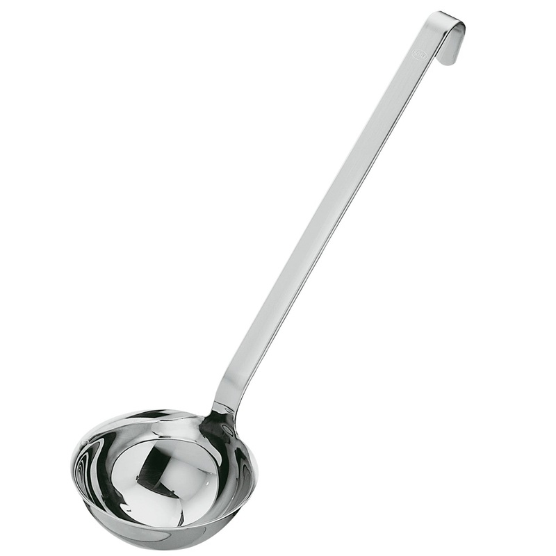 Rosle 8-Ounce Stainless Steel Ladle  Hook Handle & Pouring Rim for Soups and Stews