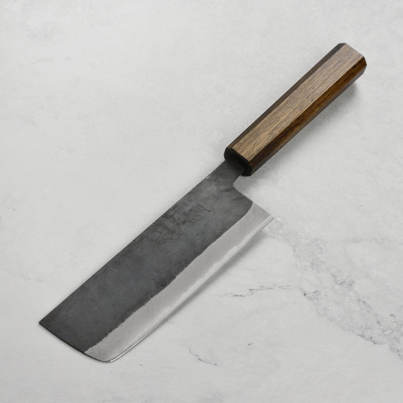Shiro Kamo Aogami Super Kurouchi Stainless Clad 6.5″ Nakiri