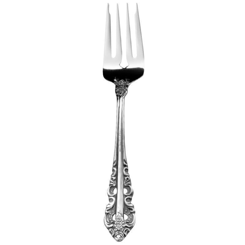 Walco 6806 Classic Baroque 7″ 18/10 Stainless Steel Extra Heavy Weight Salad Fork – 12/Pack