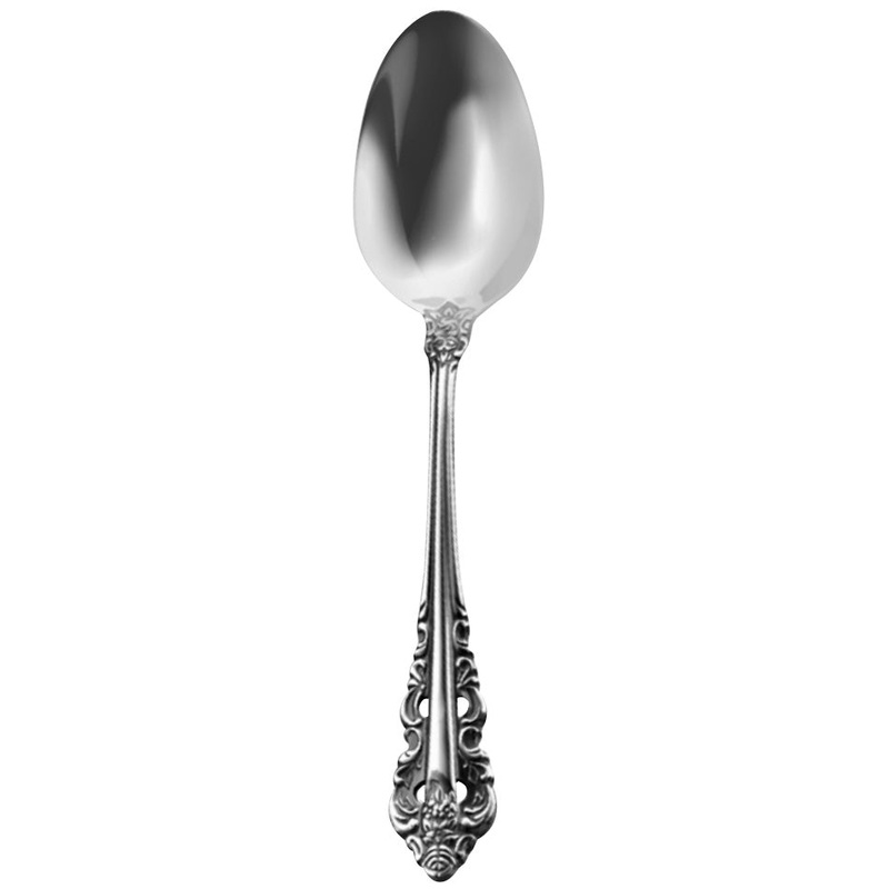 Walco 6807 Classic Baroque 6 15/16″ 18/10 Stainless Steel Extra Heavy Weight Dessert Spoon – 12/Pack