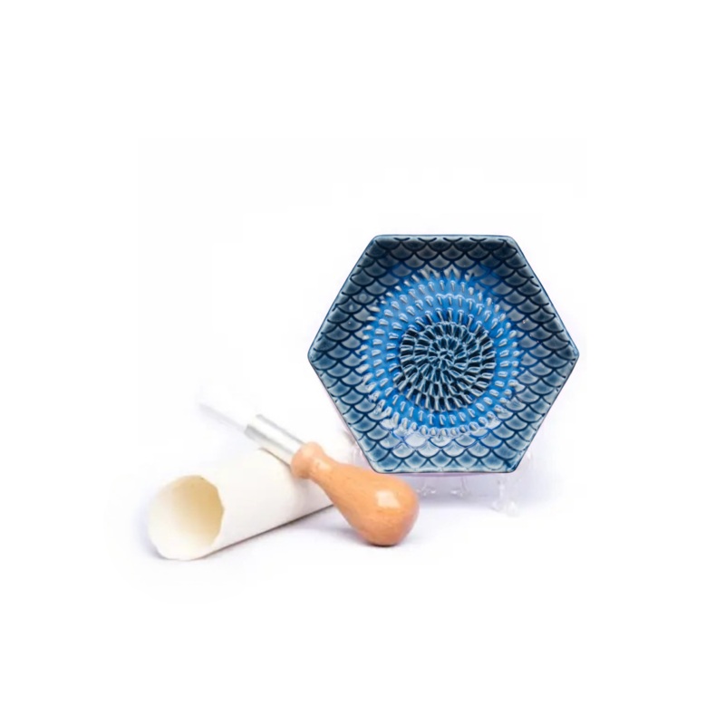 Ceramic Grater Set (3 Piece Set) – Blue Tie Dye
