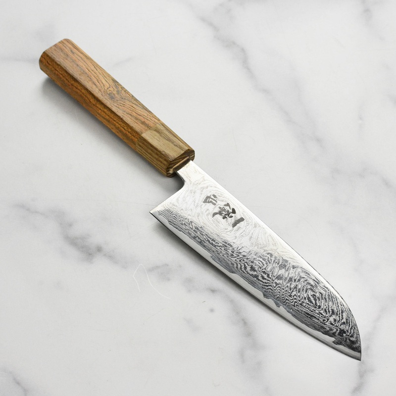 Ittetsu AUS10 Spiral Damascus 6.5″ Santoku