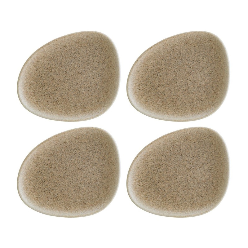 Luca Salmon Matte 9.5″ x 7.5″ Organic Salmon Porcelain Plate (Set of 4)