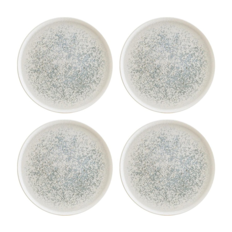 Luna Ocean dia.6.25″ Round Decorated Porcelain Plate (Set of 4)
