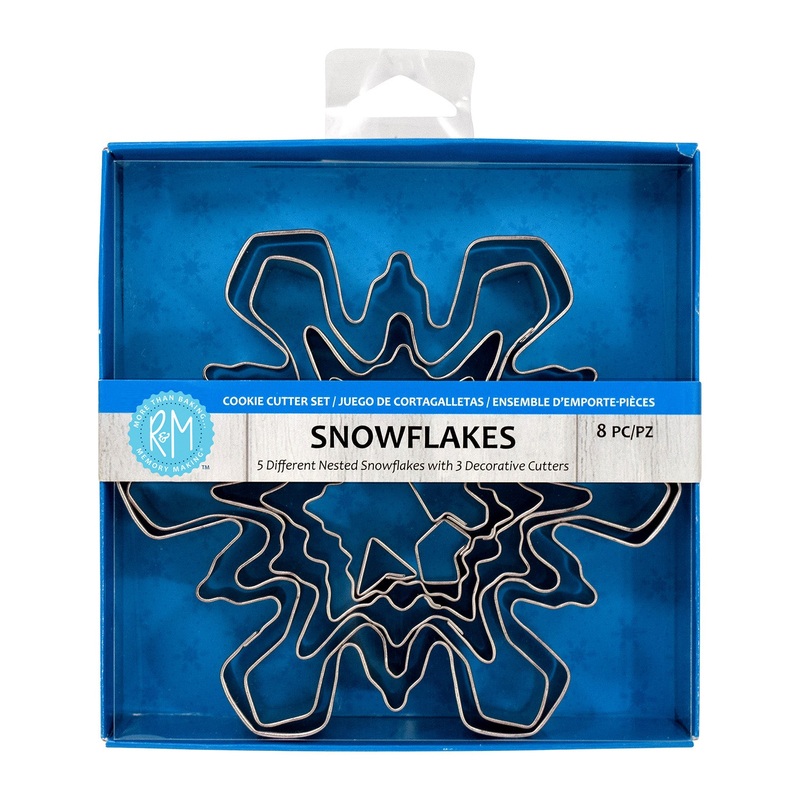 R&M International 8 Piece Snowflake Cookie Cutter Set