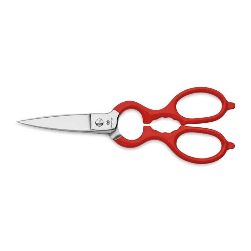 Wusthof – 8″ Kitchen Shears w/Synthetic Grips – Red