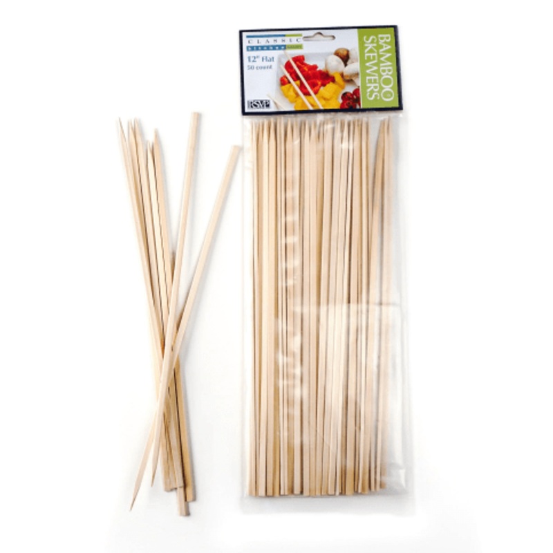 12″ Heavy Bamboo Skewers Pack of 50