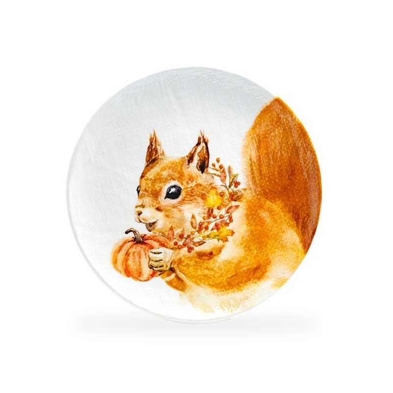8.5″ Happy Squirrel Salad/Dessert Plate