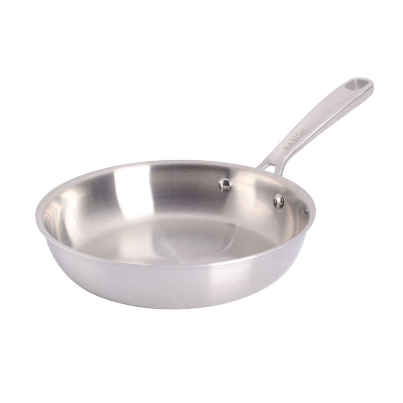 Babish 8 Inch Stainless Steel Triply Professional Grade Fry Pan