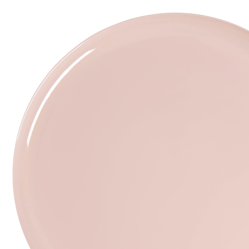 Pink Flat Round Disposable Plastic Dinner Plates (10″)