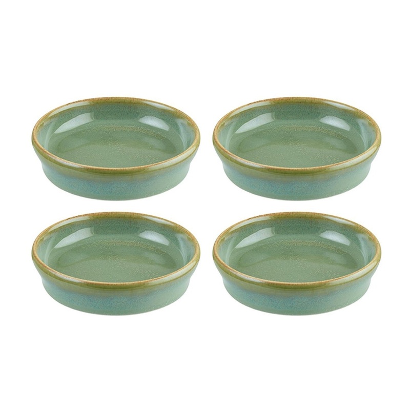 Sage dia.4″ h:1″ 1 oz. Round Green Porcelain Bowl (Set of 4)