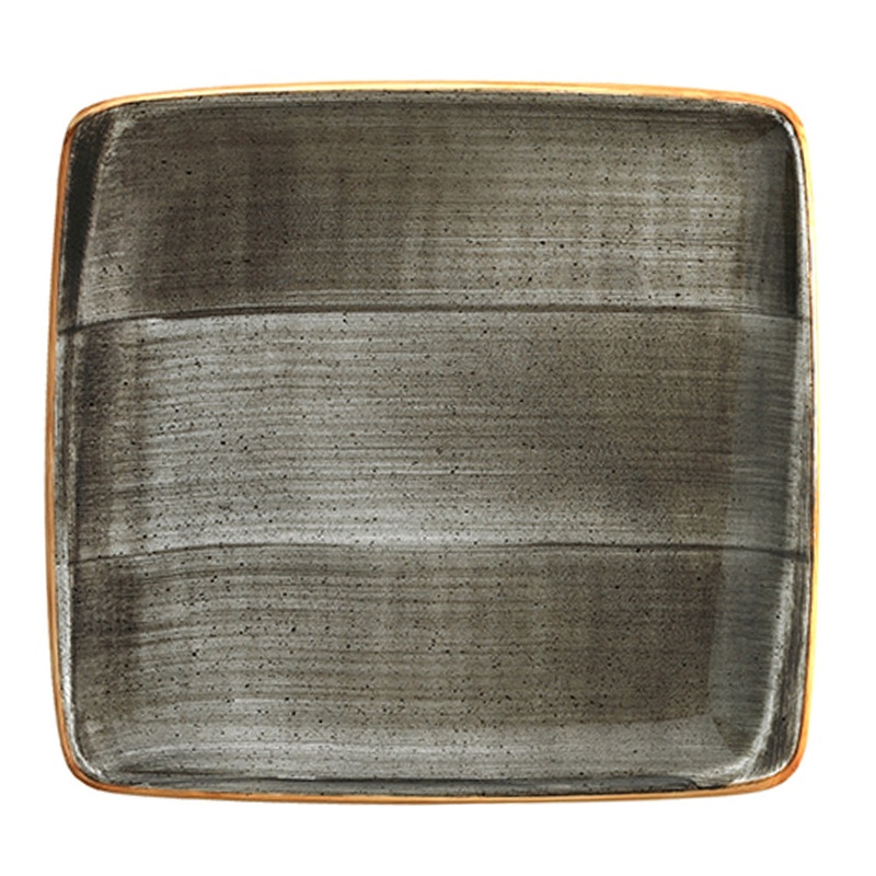Space 12.75″ x 12″ x h:0.75″ Square Grey Porcelain Platter
