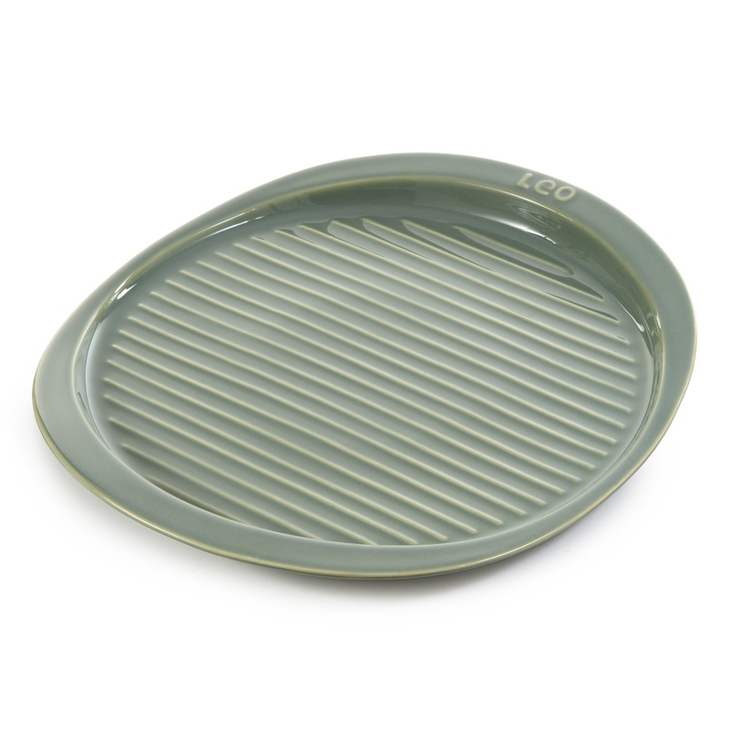 BergHOFF Balance Stone Ribbed Pizza Tray 15.75″, Sage