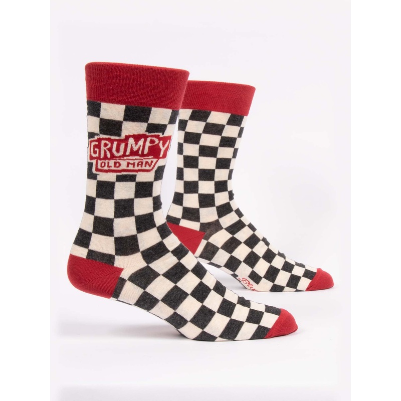 Blue Q Men’s Crew Socks – Grumpy Old Man