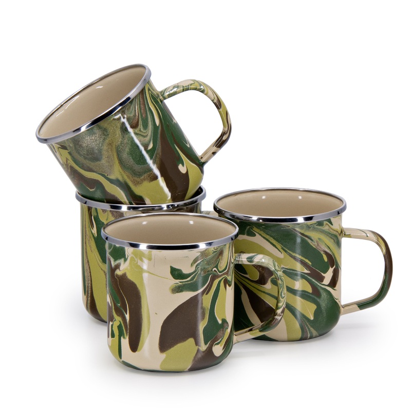 Camouflage 12 oz Mugs – Set of 4