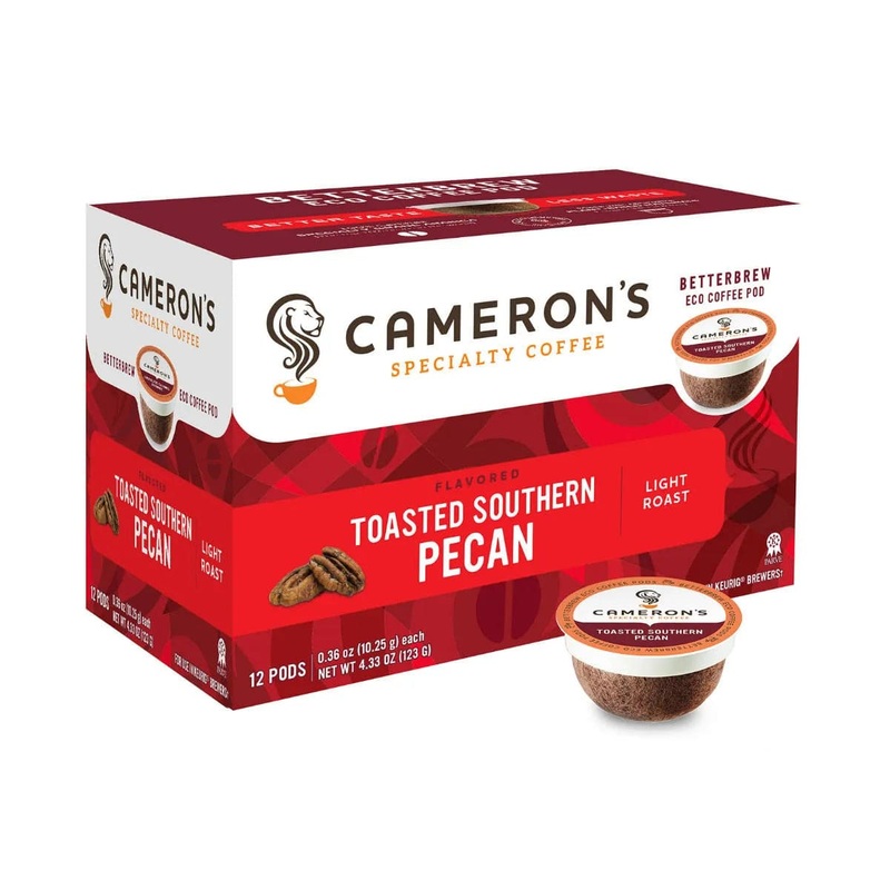 Cameron’s Toasted Southern Pecan Single-Serve Eco Coffee Pods (Box of 12)